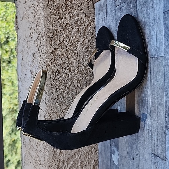 Liliana Black Suede Heels - Picture 3 of 4
